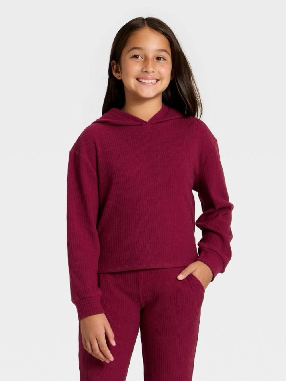 🍎Cat & Jack🍎 Kids Ribbed top and bottom set. Top size 8. Pant 10-12